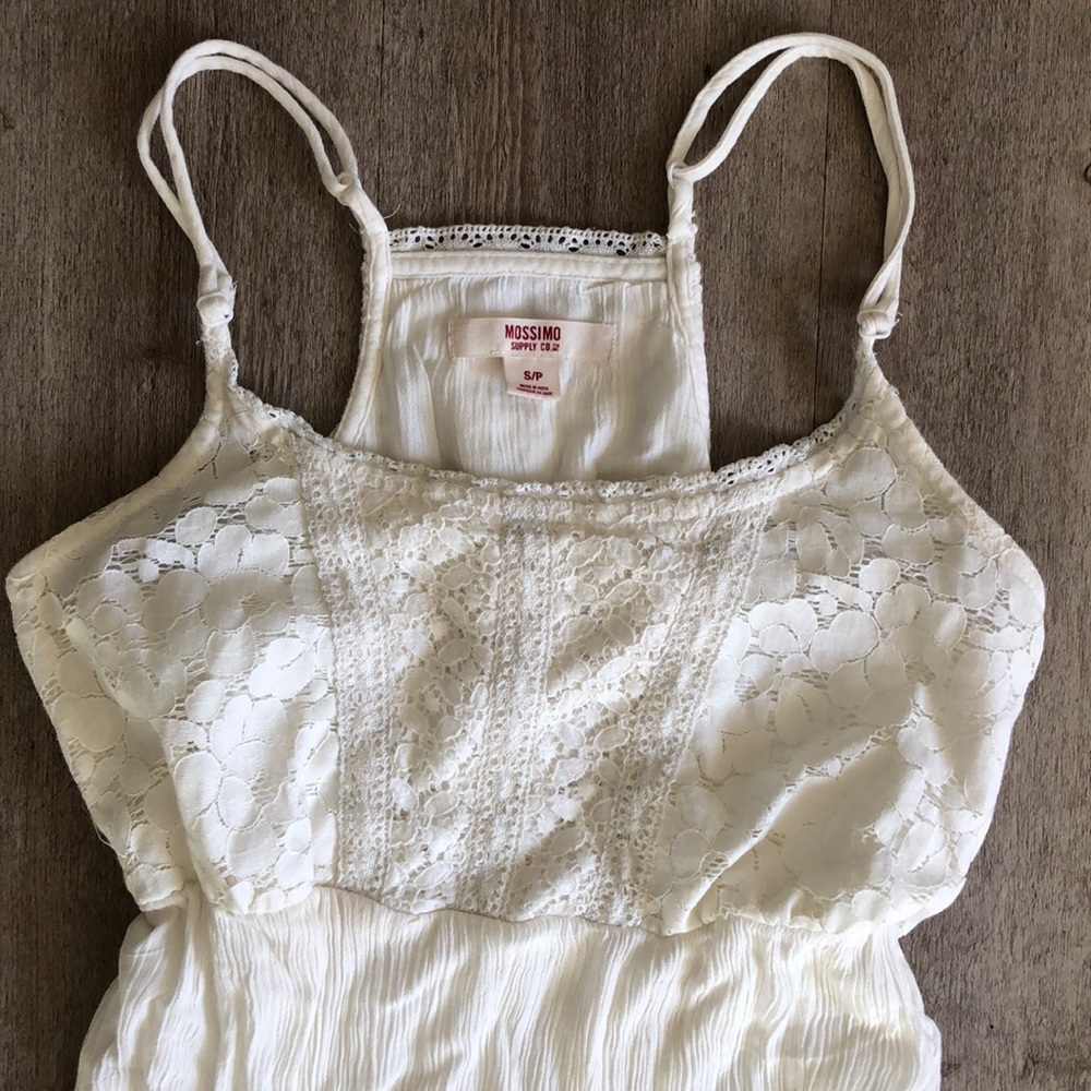 Mission White Razor back summer dress